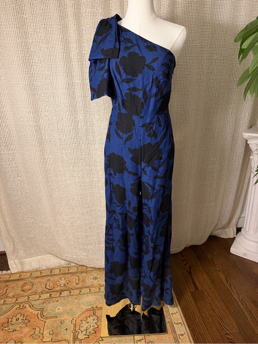 Kate Spade X Target One-Shoulder Blue Floral Jumpsuit